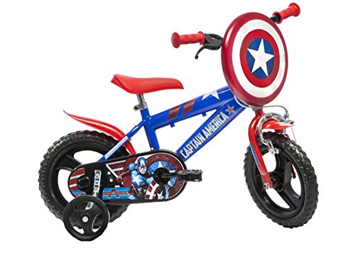 Dino Bikes 412UL-CA Marvel Captain America Kids Bicycle, Red