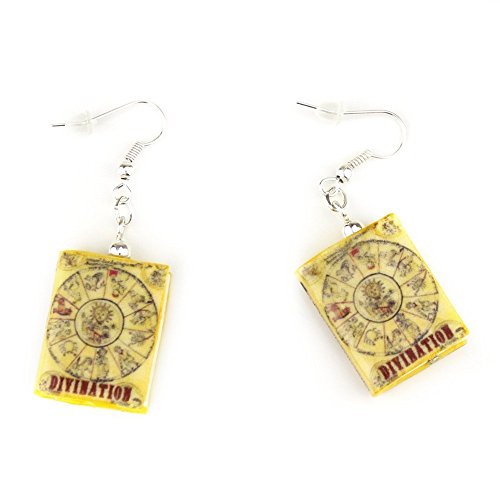 DIVINATION School of Magic Clay Mini Book HYPOALLERGENIC Earrings by Book Beads