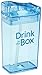 Precidio Design Drink in the Box Eco-Friendly Reusable Drink and Juice Box Container, 8oz (Blue)