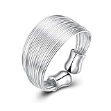 Handmade Hammered Wide Silver Ring 925 Sterling