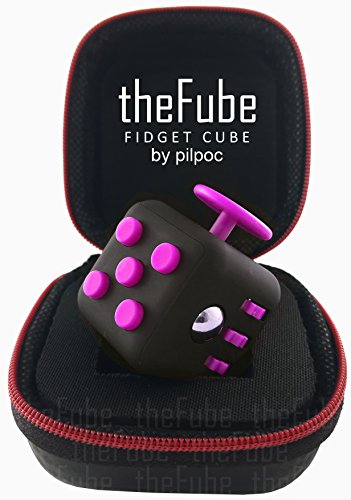 Thefube Fidget Cube Premium Quality Fidget Cube With Exclusive Case 9 Colors By Pilpoc Black Amp Pink Buy Online