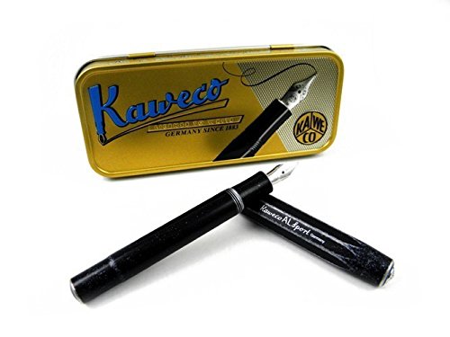 Kaweco AL-Sport Stonewashed Fountain Pen black, EF Nib (Extra-Fine)
