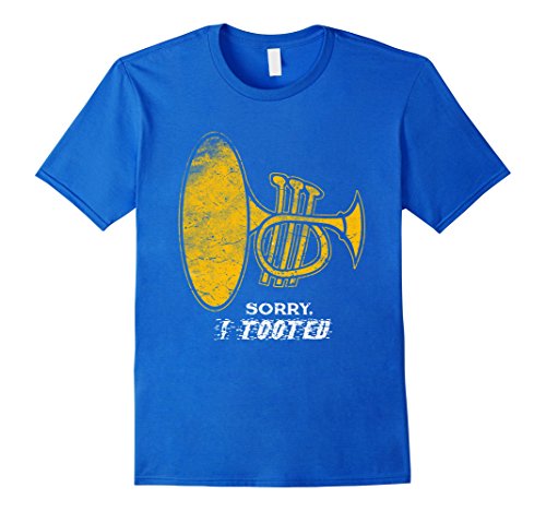 Mens Trumpet Player T shirt Love Jazz Music Gifts Sorry I Tooted Small Royal Blue