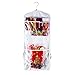 Wrapping Paper Storage Organizers- 2 Pack- Dual Sided Hanging Gift Wrap Station-Clear Compartments for 30” Rolls, Ribbon, Bows & Gift Bags by Elf Stor