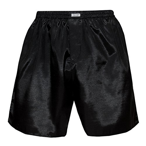 THAI SILK Men's Comfort Sleep Underwear Boxer Shorts, featured THAI