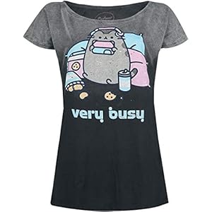 Pusheen Very Busy T-shirt donkergrijs Cats, Fan merch