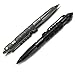 Uzi Tactical Pen Combo Bundle, Glass Breaker Ballpoint Pen, Ultra Durable Aircraft Aluminum, Multi-functional Survival Tool, Black and Gun Metal, Christmas Gift