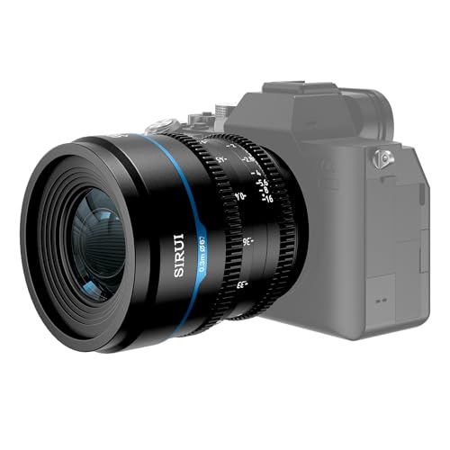 SIRUI Night Walker 75mm T1.2 S35 Cine Lens, Manual Lens Fixed Focal Lens, Compact and Lightweight, Vlogging, Portrait, for X Mount, X-T3, X-T5, X-T20, X-T30II, X-S10, X-S20, Black