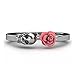 EVBEA [Upgraded] Sugar Skull Band Gothic Open Pink Blue Black White Purple Rose Girls Rings