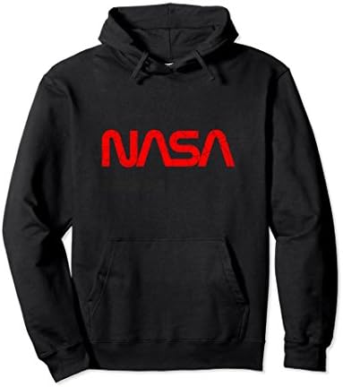 Unisex NASA logo Hoodie Medium Black