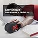 REACHER Small Digital Alarm Clock with USB Port Phone Charger,Large Red LED Number, Simple Clock Easy Snooze and Time Setting Battery Backup for Desk,Bedrooms(Black) [Update Version]