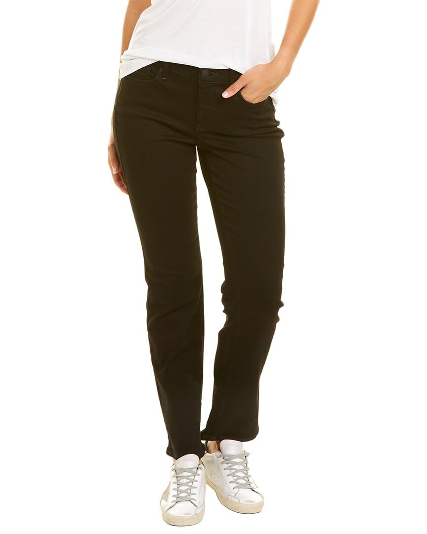 NYDJ Petite Marilyn Straight Jean, Black, 6P