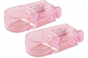 Pill Cutter Pill Splitter for Small Pills, Daily Pill Organizer with Medicine Dispenser, 2 Pack, Pink