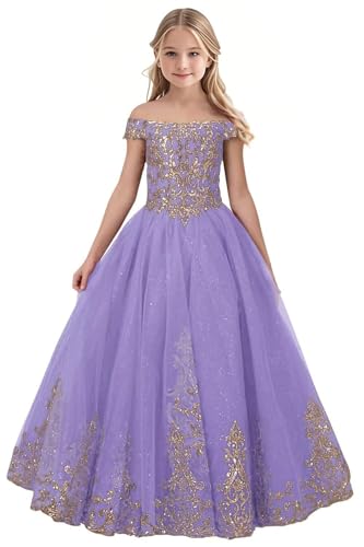 Tulle Flower Girl Dress for Wedding Sparkly