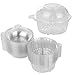 Premium Disposables 100 Single Individual Cupcake Muffin Holders Clear Plastic Cupcake Dome Holders, Cupcake Pods Carrier Case Boxes With Resealable Lids
