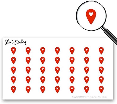 Like Location Like Navigation Map Location, Sticker Sheet 88 Bullet Stickers for Journal Planner Scrapbooks Bujo and Crafts, Item 593039