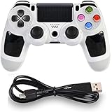 DualShock 4 Wireless Controller PS4 Controller for Playstation 4 (White+Black)