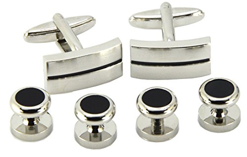 Okones simplicity cufflinks and black studs for tuxedo shirt fren…