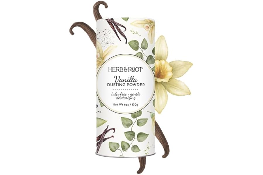 Vanilla Talc-Free Dusting Powder with Arrowroot, Oats, Zinc & Magnesium – Soothing Body Powder for Women, Chafing & Deodorizing, Baby Powder Alternative, Foot & Shoe Freshener