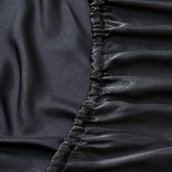 California King Silk Satin Fitted Sheet, Soft Deep