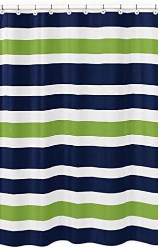 Amazon Com Sweet Jojo Designs Navy Blue Lime Green And White