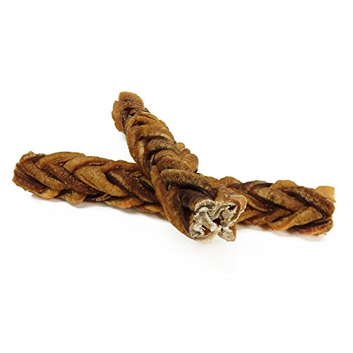 Monster Braided Bully Stick for Dogs (8 Pieces Per Stick!) Natural Low