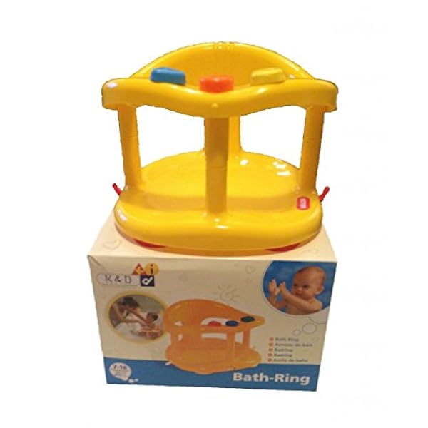 Neuf Keter Siege Pour Bebe Enfant Anneau De Bain Baignoire Antiderapant De Securite Chaise Jaune