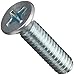 Steel Machine Screw, Zinc Plated Finish, Flat Head, Phillips Drive, 1/4