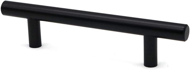 Set of 10 NUZAMAS Matt Black Cabinet Door T-Handles and Pulls, Furniture Drawer Handles, Zinc Alloy, 150mm Long - Image 5