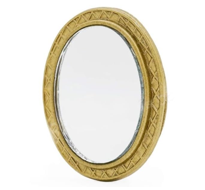 Photo 1 of Miniature Dollhouse Mirror European Frame Mirror Dollhouse Victorian Baroque Wall Decor Miniature Bedroom Mini Furniture Accessory for 1/12 Dollhouse Decor