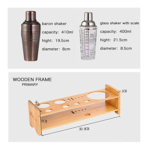 ARTFFEL Langlebiges Shaker-Set aus Edelstahl, Baron-Set, professionelle Barkeeper-Werkzeuge, Shaker, Jigger und Löffel… – Bild 7