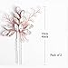 Unicra Wedding Silver Hair Pins Wedding Bridal Pearl Hair Accessories for Brides and Bridesmaids Pack of 2 (Rose Gold)