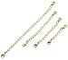 Set of 8 Stainless Steel Chain Extender for Necklace Bracelet Jewelry Extenders