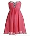 FAIRY COUPLE Girl's Ruched Sweetheart Rhinestone Strapless Party Dress K0091