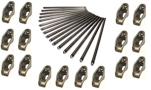 Rocker Arm & Pushrod Set 1987-1995 Chevy sb 350 305 265 LT1. Set of 16 each. - Thumbnail 3