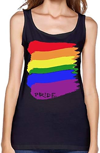 Gay Pride Rainbow Flag Womens Tank Crop Tops Comfort Summer Sleeveless T-Shirts Women