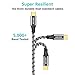 AGVEE End Tip Unbreakable Lightning Charging Cable [3 Pack 6ft] Braided Heavy Duty Fast Charger Data Cord for iPhone 12 11 Pro Max X XS XR, 10 9 8 7 6S 6, iPad, iPod, Case Friendly, Gold