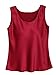 Fashion Silk Women's Shirts Blouse Silk Tank Tops Medium Wine Red