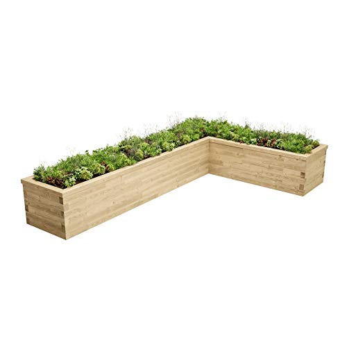 WoodBlocXTM - Camas elevadas en Forma de L: Amazon.es: Jardín