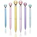 PASISIBICK Pearl Pens for Women,Bling Cute Metal Ballpoint Pens with Black Ink(6 Pcs)