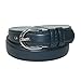 CTM Kid's Leather 1 inch Basic Dress Belt, Medium, Navy