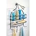iDesign 62071 York Metal Wire Hanging Shower Caddy, Extra Wide Space for Shampoo, Conditioner, and Soap with Hooks for Razors, Towels, and More, 16