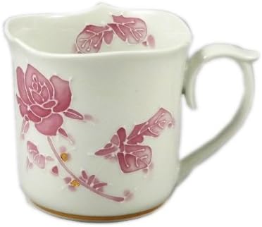 Amazon Co Jp 有田焼 文山窯 バラ マロン 輪花型 マグカップ 181 ホーム キッチン