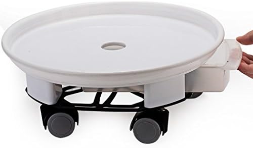 EPGardening Natural resin Plant dolly/Caddy,14 Inch,White
