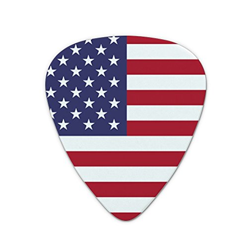 United States of America American USA Flag Novelty Guitar Picks Medium Gauge - Set of 6