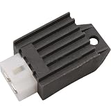 X-PRO 4-Pin Voltage Regulator Rectifier for 4-stroke 50cc 70 cc 90cc 110 cc 125cc ATVs Quad 4 Wheelers Dirt Bike Go Karts Pit Bikes Dune Buggys Sandrail Roketa Taotao SSR Coolster