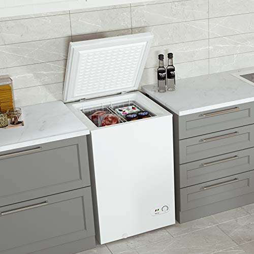 Northair Chest Freezer 3.5 Cu Ft with 2 Removable Baskets Reach In