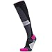 Thermal Compression Ski Socks – Warm Socks for Skiing and Snowboarding (S, Black/Neon Pink)