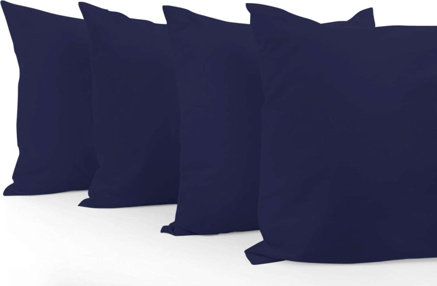 Comfort Beddings 4 Pack Pillowcases – 50x75cm Standard Pillow Covers – 100% Egyptian Cotton – 800 Thread Count Sateen – Blue Standard Pillow Cases with Envelope Closure – Hotel Quality