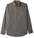 Van Heusen Men's Sateen Stripe Long Sleeve Button